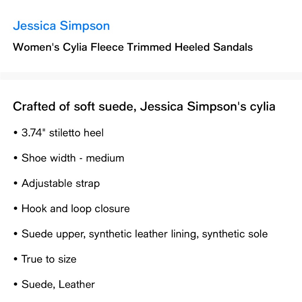 Jessica Simpson Cylia faux shearling cuff sandals - Picture 2 of 10